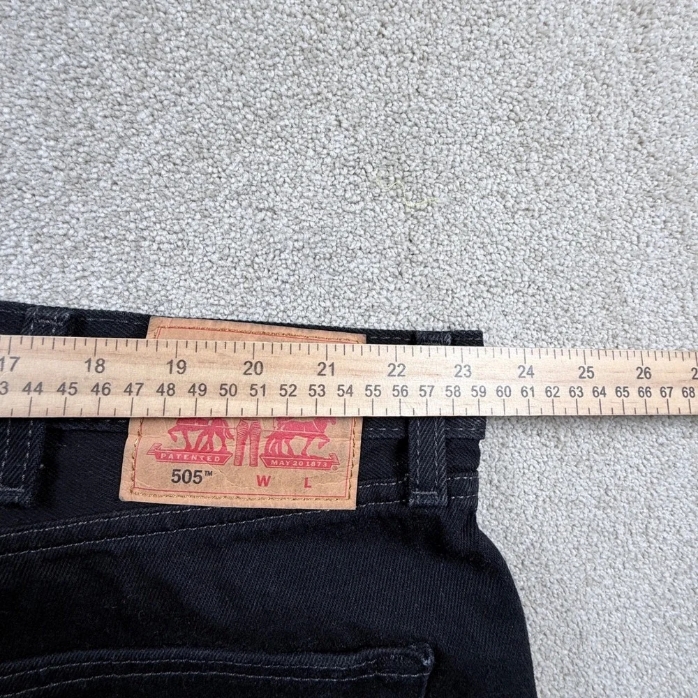 Levi's 505 Regular Fit Jeans Mens 48x28 Black New Straight Leg Denim 04505-0260